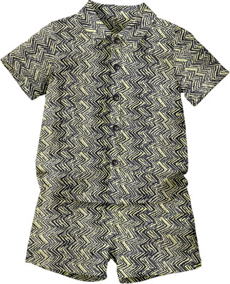 Yk Boys Casual Shirt Pant(BLUE)