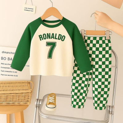 affantasy Baby Boys & Baby Girls Casual T-shirt Pyjama(green&cream)