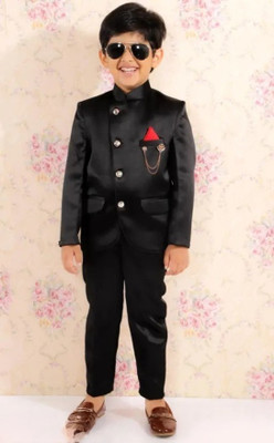 Anishka Creation Boys Party(Festive) Dress Waistcoat(JDHPRI_BLACK_)