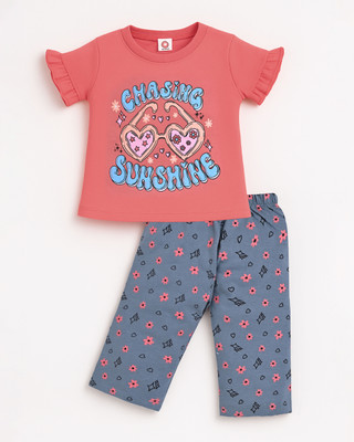 KidsCute Baby Girls Casual Top Pant(Orange)