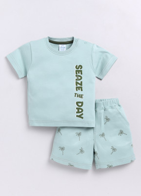 Dollar Baby Boys Casual T-shirt Pant(Aqua Blue)