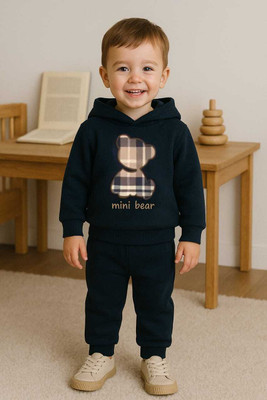 Blary FASHION PLANET Boys & Girls Casual Sweatshirt Track Pants(NAVY BLUE)