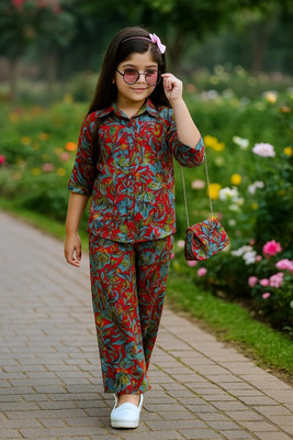 Maria Calcutta Girls Party(Festive) Skirt Pyjama(Red)