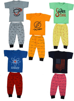 MA GROUPS OF CREATION Baby Boys Casual T-shirt Track Pants(multicolor)