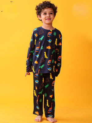 anthrilo Boys Casual Pyjama Pyjama(Dark Blue)