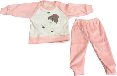 Sift Baby Baby Boys & Baby Girls Casual Top Pyjama(Pink)