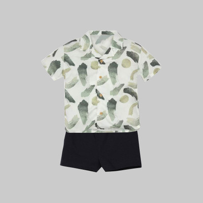 Sajavat Baby Boys Casual Shirt Shorts(ULKA_BLACK_White)