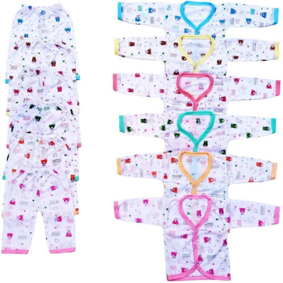 HouseOfCommon Baby Boys & Baby Girls Casual T-shirt Pyjama(MULTICOLOR)