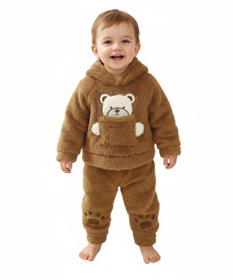 Perry Collection Baby Boys & Baby Girls Casual Track Suit Pant(Brown)