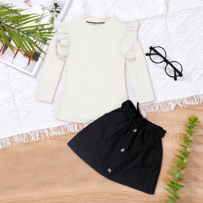 HouseOfCommon Baby Girls Party(Festive) Skirt Skirt, Top(White)