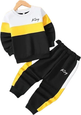 I M G FASHION Baby Boys & Baby Girls Casual T-shirt Pant(Yellow)