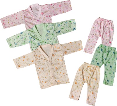 MPT.YOGI Baby Boys & Baby Girls Casual T-shirt Pyjama(Multicolor)