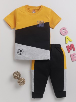 LITTLE FIGHTER Boys Casual T-shirt Track Pants(Multi 1)