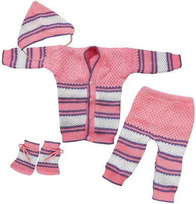 Jugoba Baby Boys & Baby Girls Casual Sweater Pant(Pink)
