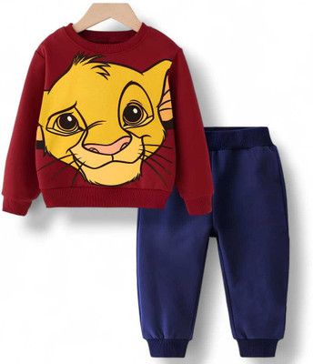 Mimmy Kids Boys & Girls Casual Sweatshirt Pant(Maroon & Navy)