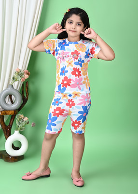 HouseOfCommon Girls Casual T-shirt Pant(MULTICOLOR)