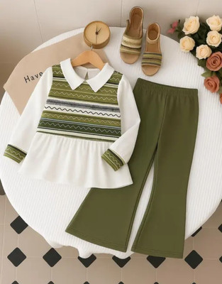 QFF Baby Girls Party(Festive) Top Legging(Green)