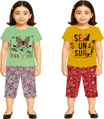 NK TRENDZ Girls Casual Pyjama Capri(Multicolor_3)