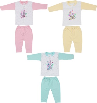 Tiny Tooth Baby Boys & Baby Girls Casual Top Pyjama(Multicolor)