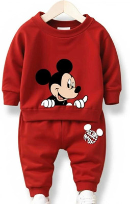 JABBO Baby Boys & Baby Girls Donald Casual Sweatshirt Dress(RED)
