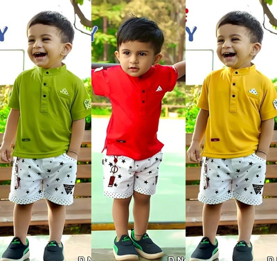 THE LALCOLLECTION KIDSWEAR Baby Boys Casual T-shirt Pant(MULTICOLORE)
