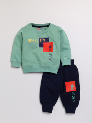 Mars Infiniti Boys & Girls Casual Sweatshirt Track Pants(Mint Green)