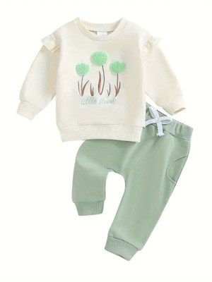 Aviva Fashion Boys & Girls Casual Top Pant(green)