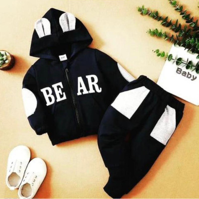 YINTAI Boys & Girls Casual Sweatshirt Track Pants(Black)