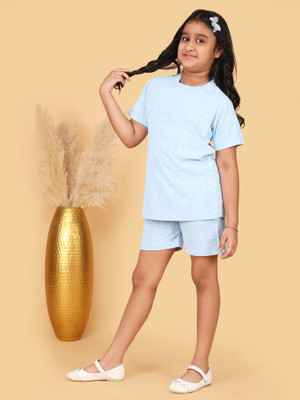 BUTRUKIDS Boys Casual T-shirt Shorts(SKY)