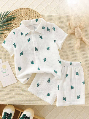 DOLZIO FAB Baby Boys & Baby Girls Casual Shirt Shorts(GREEN)