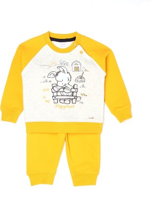 WINGSFIELD Baby Boys Casual Sweatshirt Pyjama(Yellow)
