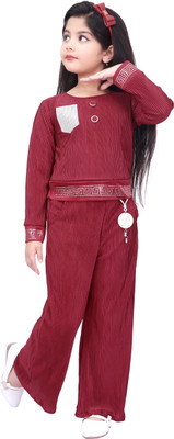 BISAL Girls Party(Festive) Top Pant(MAROON)