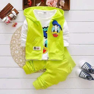 Afreen Creation Baby Boys & Baby Girls Donald Party(Festive) Dress Dress(Green)