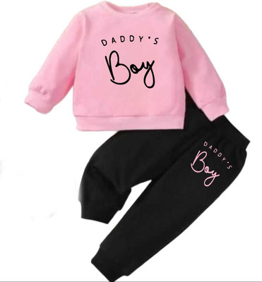 INDHRANI Baby Boys Casual T-shirt Pant(Pink)