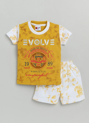 Mars Infiniti Baby Boys & Baby Girls Casual T-shirt Shorts(Gold)