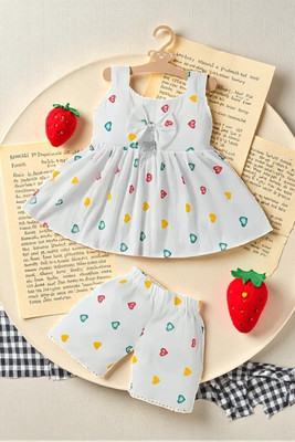 ARFANET Baby Girls Casual Top Shorts(Confetti Cloud)