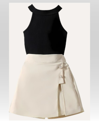 MENVVY Baby Girls Party(Festive) Top Shorts(BLACK)