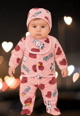 SHINING4 Baby Boys & Baby Girls Casual T-shirt Pyjama(PEACH)