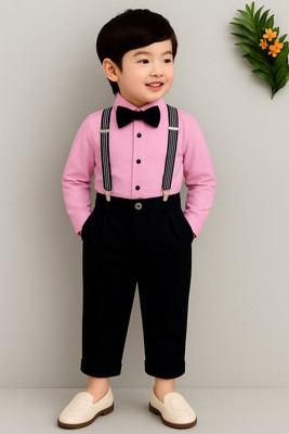 Bleckz Someck Boys Party(Festive) Shirt Pant(Pink)