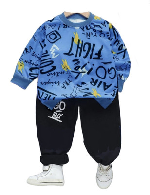 INDHRANI Baby Boys Casual T-shirt Pant(Blue)