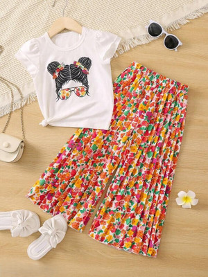 MILILIAM Girls Party(Festive) Top Pant(WHITE)