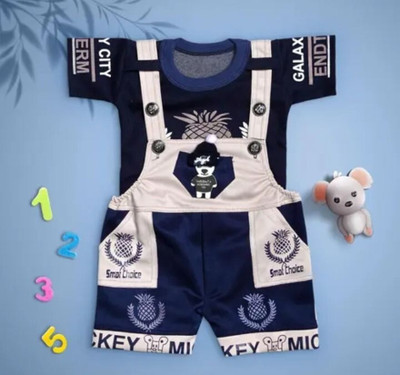 MARUF DRESSES Baby Boys & Baby Girls Party(Festive) Dungaree Dungaree(White)