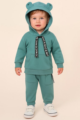 Mayneisha Baby Boys & Baby Girls Casual Sweatshirt Track Pants(Green)