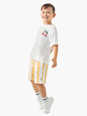 JUNIORS by Babyshop Boys Casual T-shirt Shorts(White)