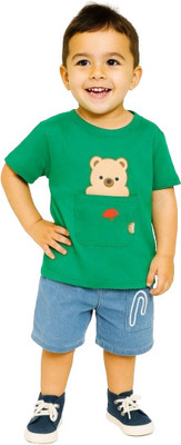 MINIMIGTHY Baby Boys Casual T-shirt Shorts(green)