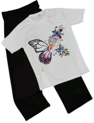 TarrenT HunT Girls Casual T-shirt Pant(FLY BLACK)