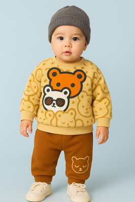 CALCUTTA FASHION Baby Boys & Baby Girls Casual Shirt Pant(BROWN)