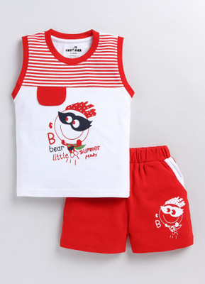 CUTOPIES Boys Casual T-shirt Shorts(RED)