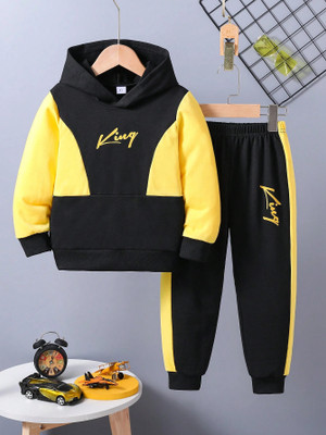 HIKUJ Baby Boys Casual T-shirt Track Pants(Yellow)
