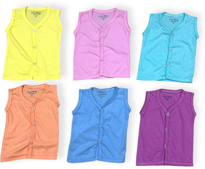 Cocco Berry Baby Girls Casual Cotton Blend Top(Multicolor, Pack of 6)